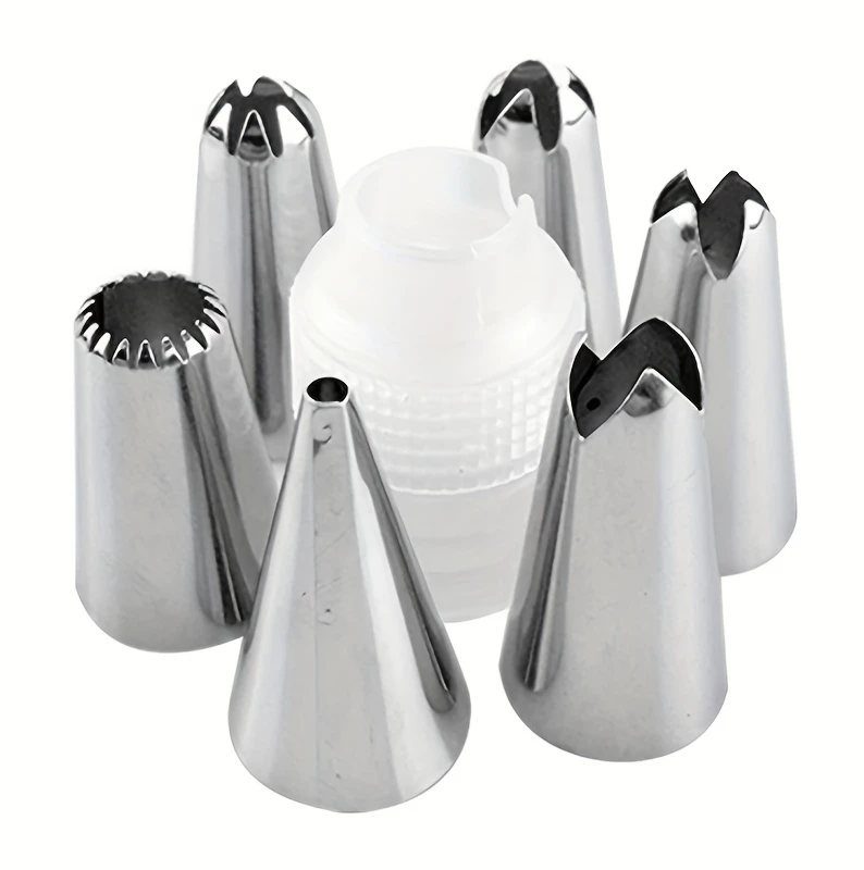 Set ustensile ornare prăjituri cu 6 duze incluse