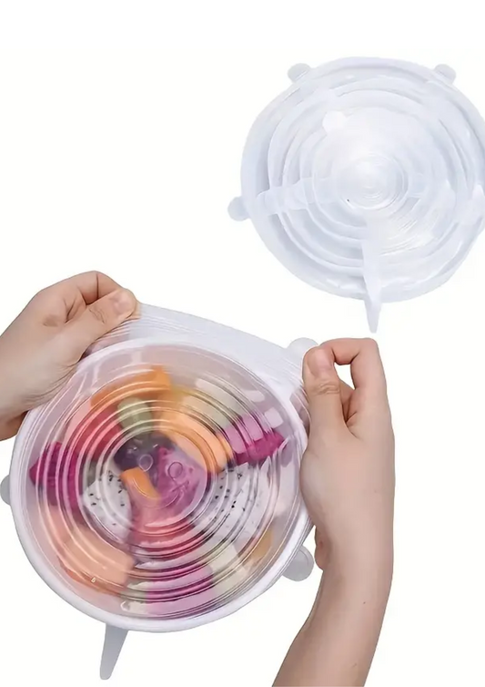 Set 6 bucăți capace elastice pentru alimente