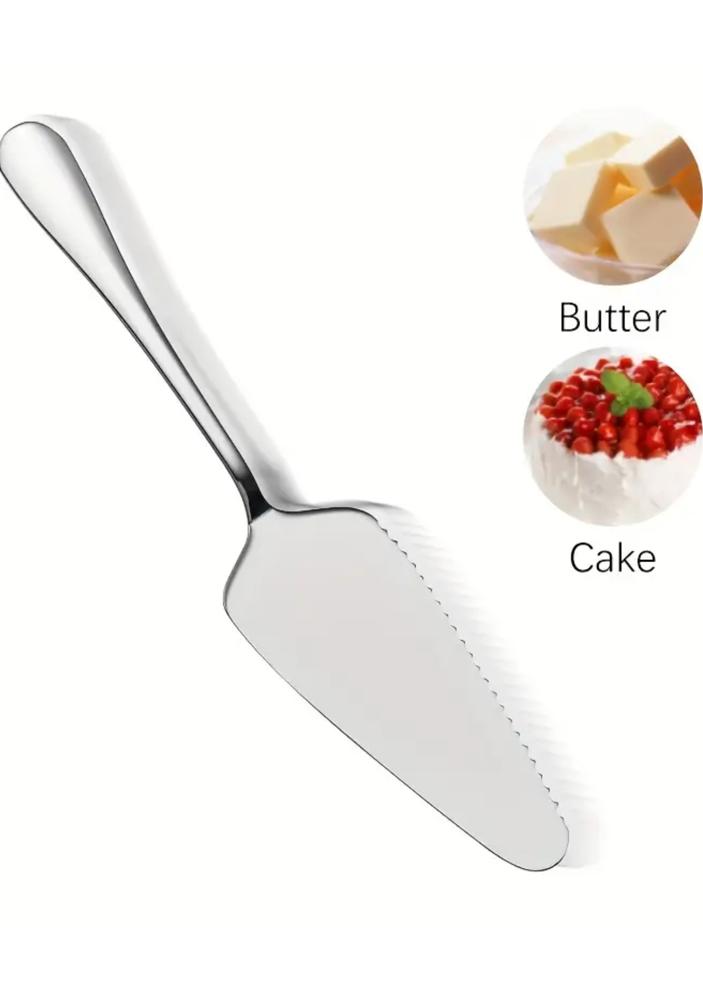 Rozsdamentes acél desszert tálaló spatula