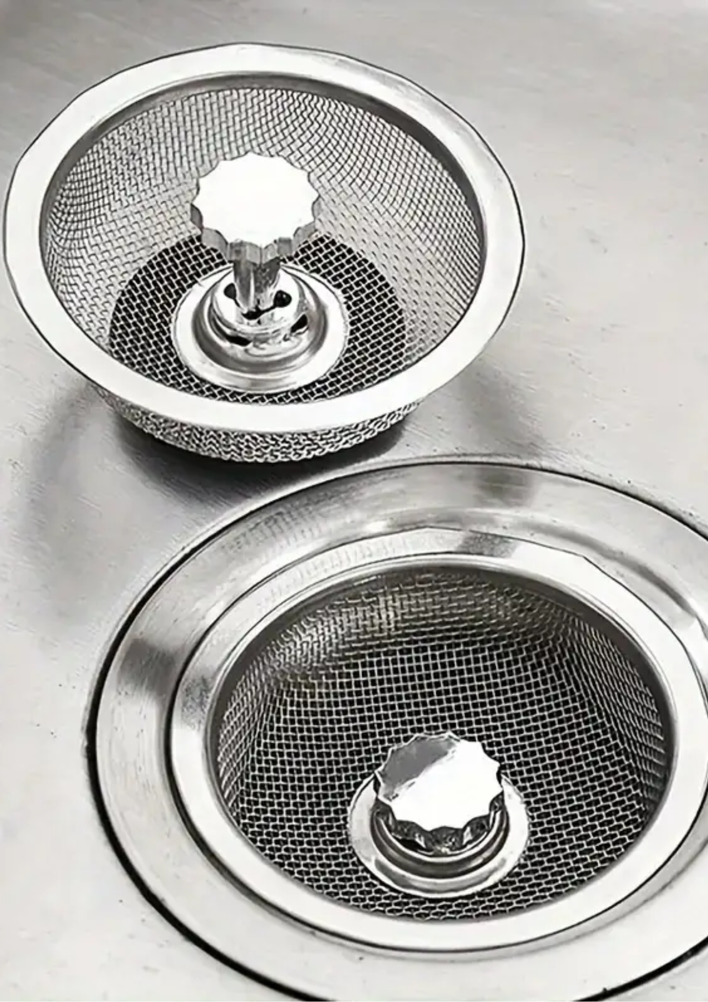 Filtru tip plasă din inox pentru chiuvetă bucătărie