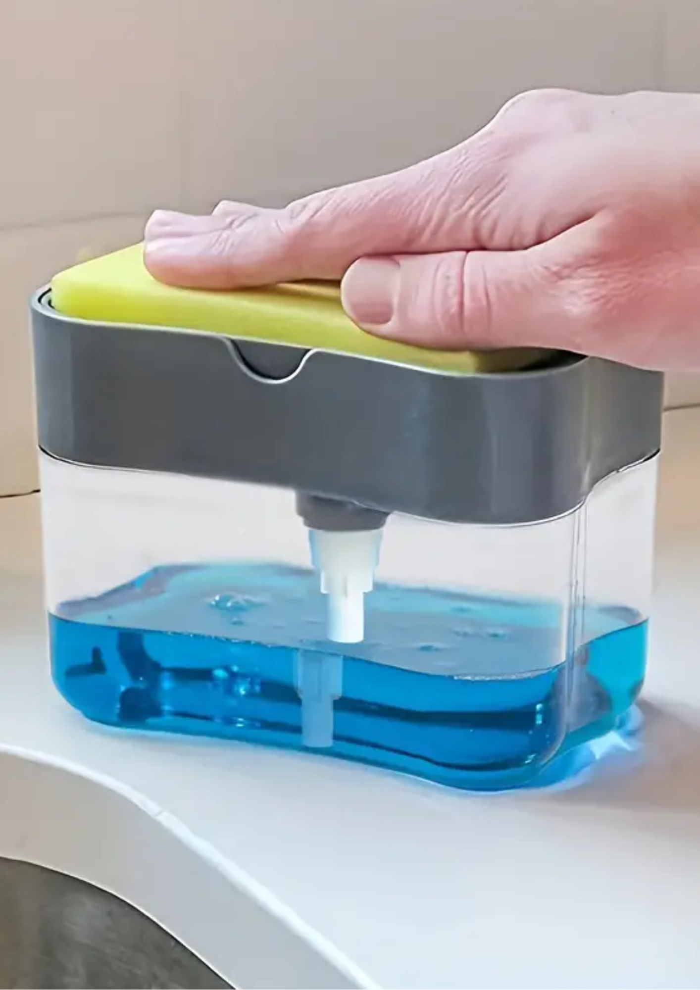 Dispenser săpun vase cu suport burete