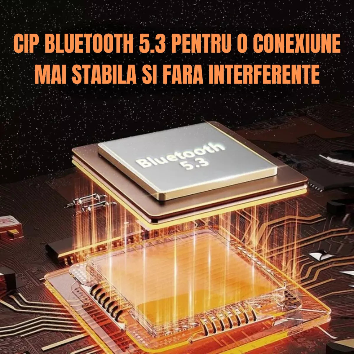 Căști wireless cu afișaj LED, multiple funcții