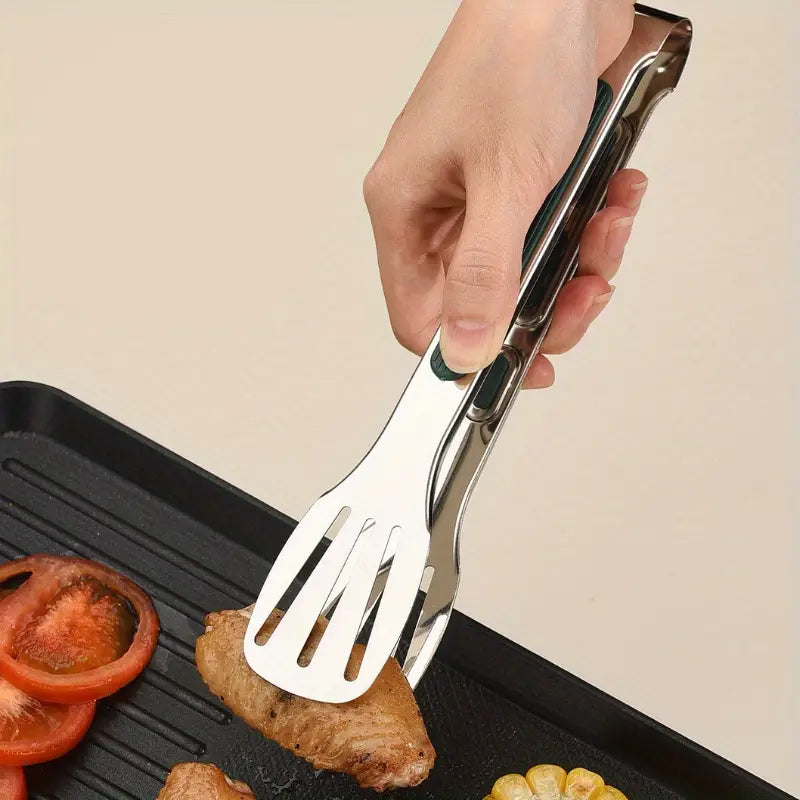 Clește de servire grill cu mâner din silicon