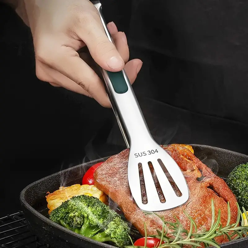 Clește de servire grill cu mâner din silicon
