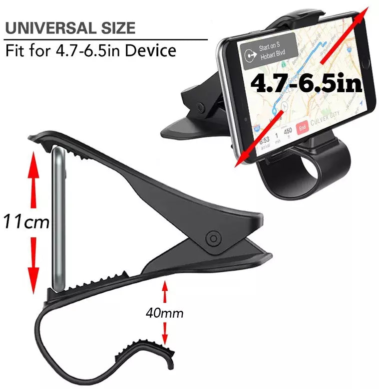 Suport auto telefon cu clip prindere pe bord