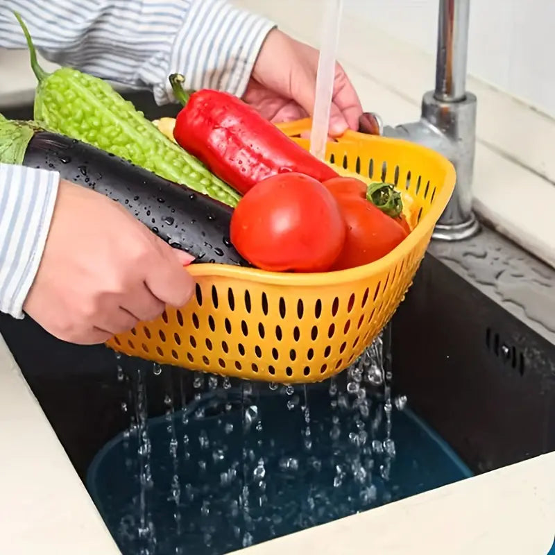 Coș scurgere alimente cu două straturi