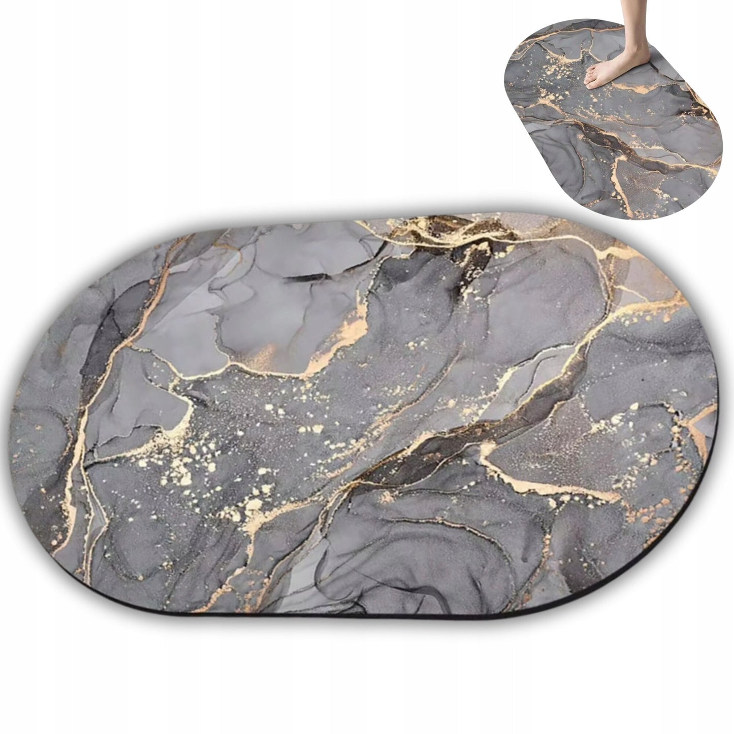 Covorasș de baie, cauciuc, absorbție rapidă, 60x40 cm