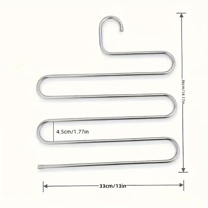 Umeraș din inox cu 5 straturi pentru pantaloni