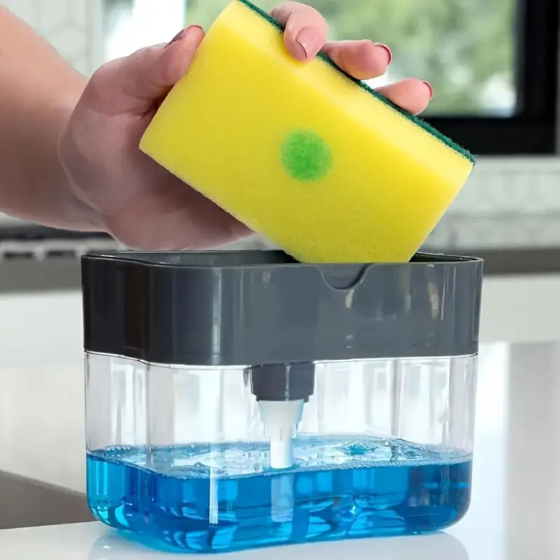 Dispenser săpun vase cu suport burete