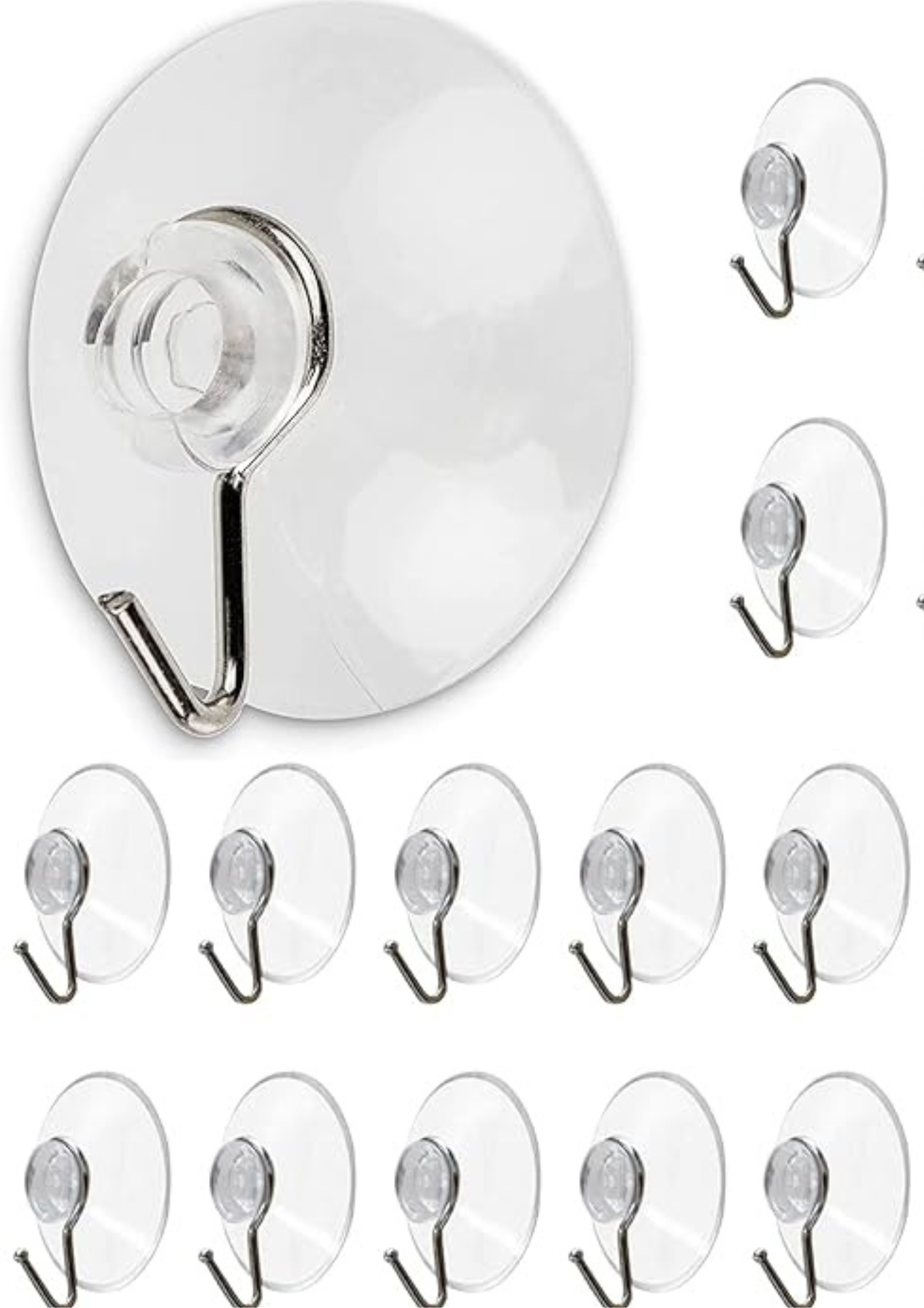 Set 10 ventuze cu cârlig pentru agățat obiecte