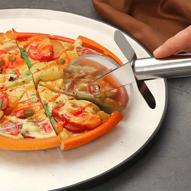 Rozsdamentes acél pizzaszeletelő