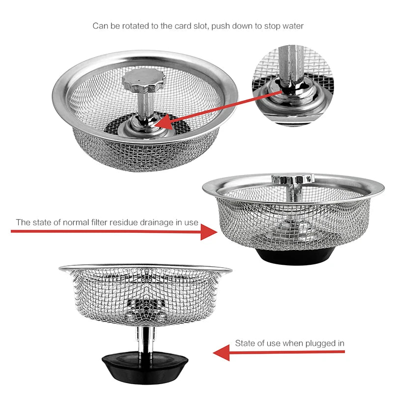 Filtru tip plasă din inox pentru chiuvetă bucătărie
