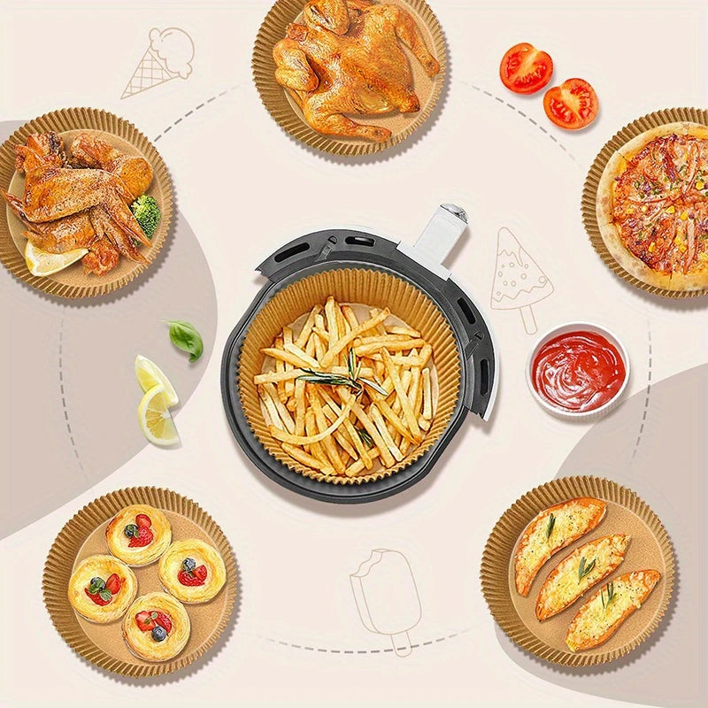 Set 25 bucăți hârtie pentru friteuză