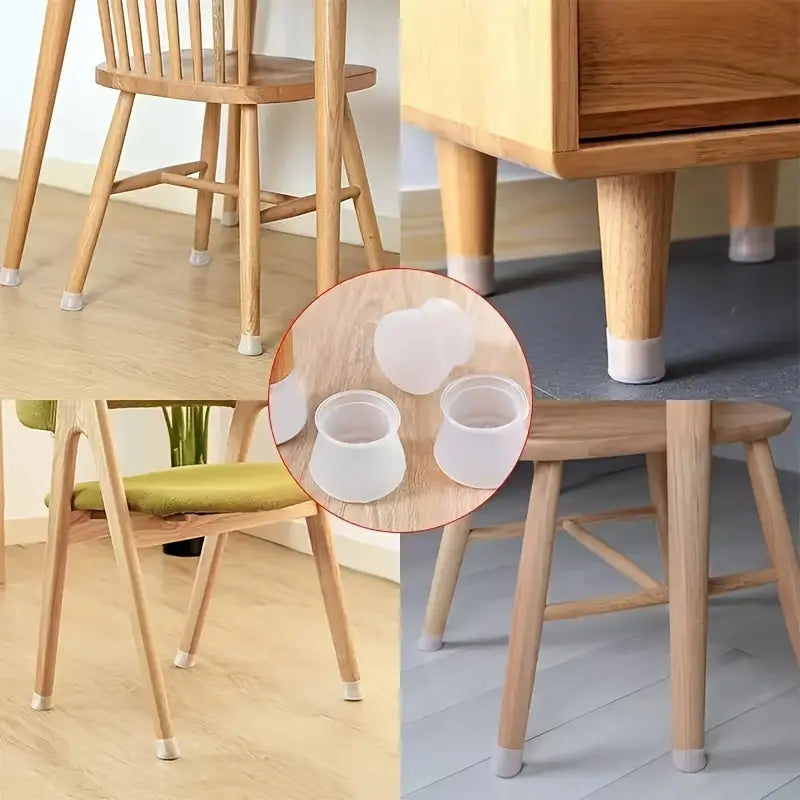 Set 8 huse antialunecare pentru picioare scaune