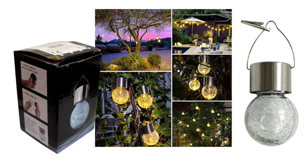 Lampă solară, suspendată, 1 LED, lumină rece