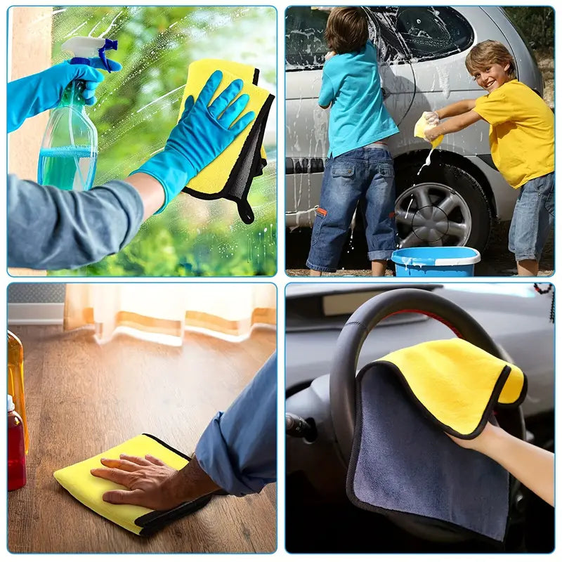Lavete auto din microfibră, dublă față, super absorbantă