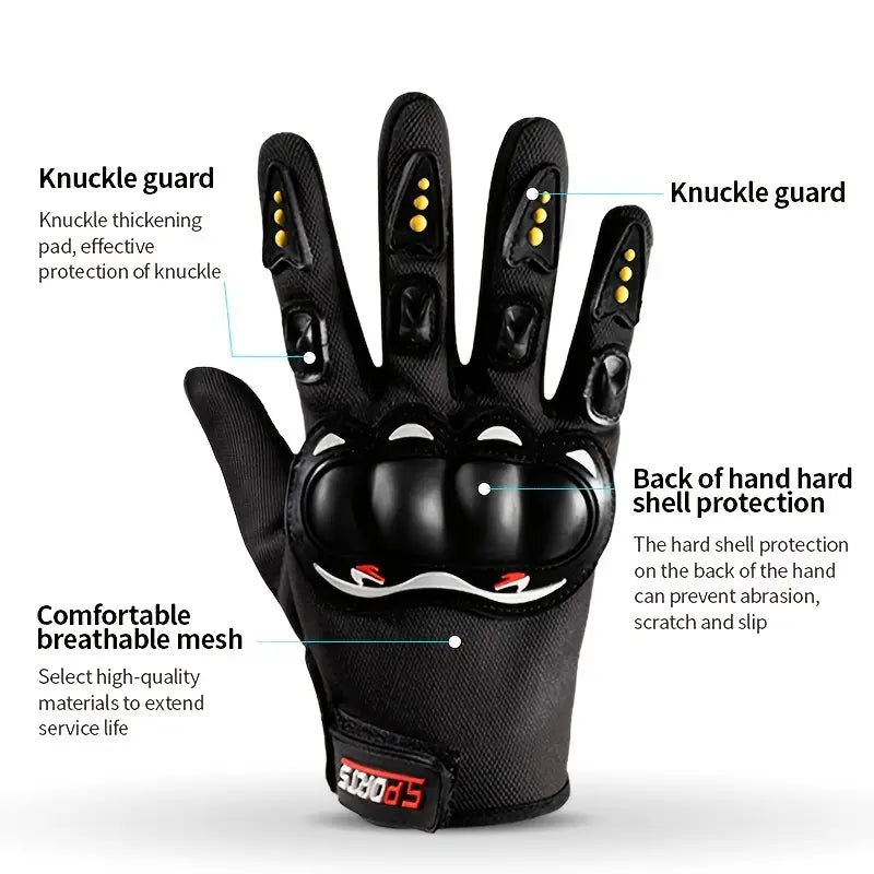 Mănuși sport cu protecții, touchscreen