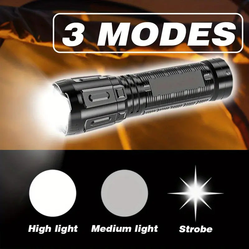 Mini lanteră LED, reîncărcabilă USB, 3 moduri iluminare
