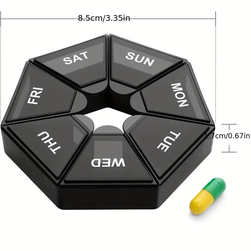 Cutie portabilă pentru pastile săptămânală
