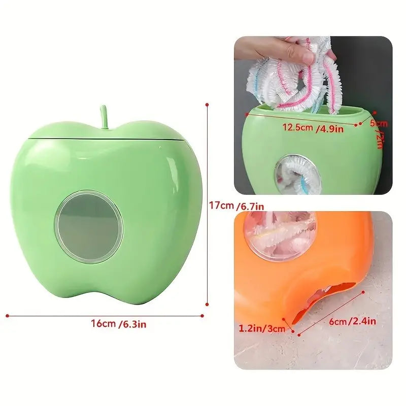 Suport pentru pungi din plastic în forma de măr