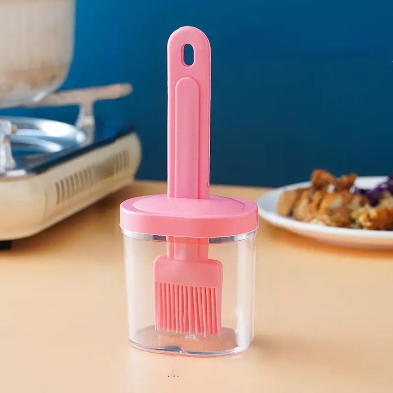 Kefe és olajos tál az ételek kikenéséhez