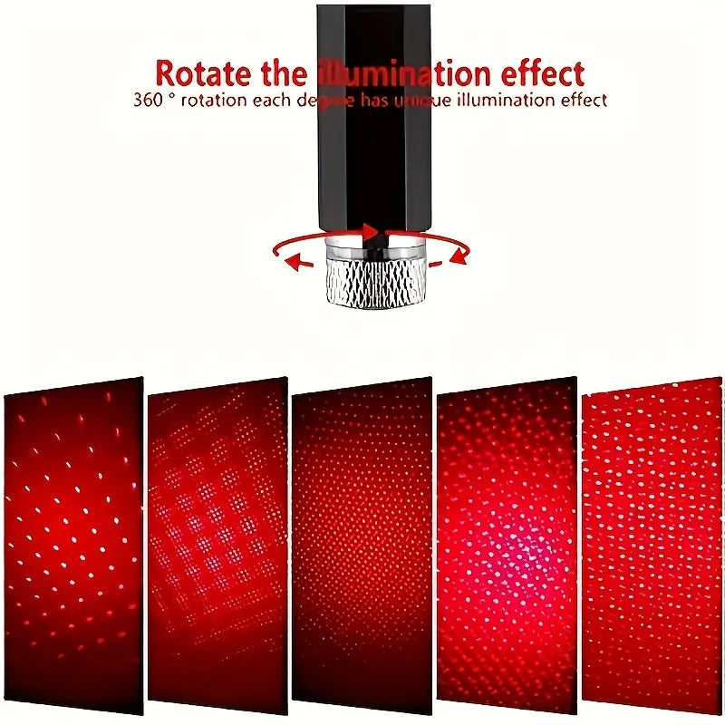 Proiector de lumină ambientală cu stele, LED și USB