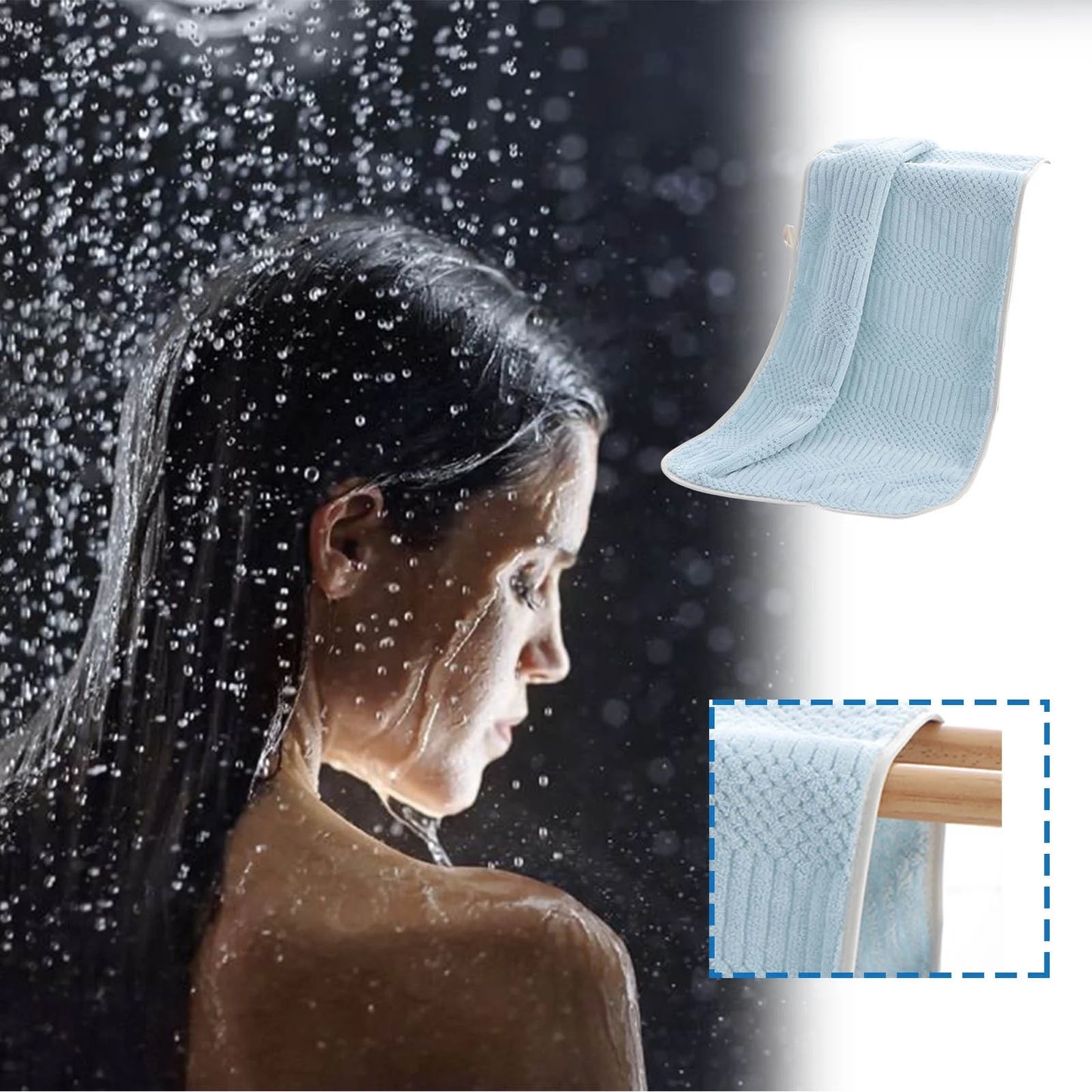 Prosop de baie din catifea, 75x35 cm