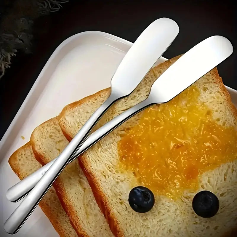 Set de 2 spatule din oțel pentru unt și brânză