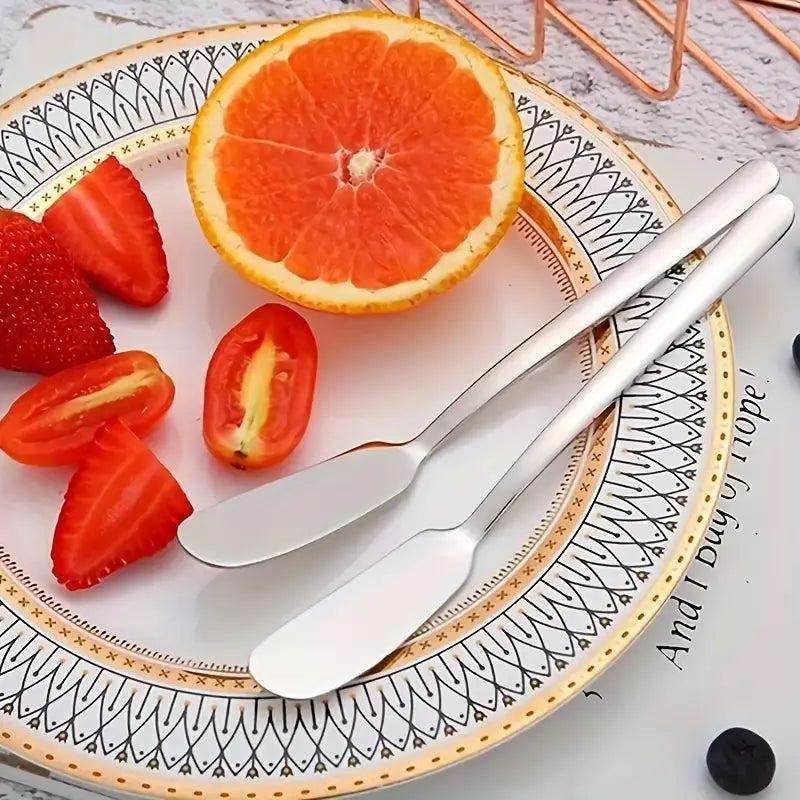 Set de 2 spatule din oțel pentru unt și brânză
