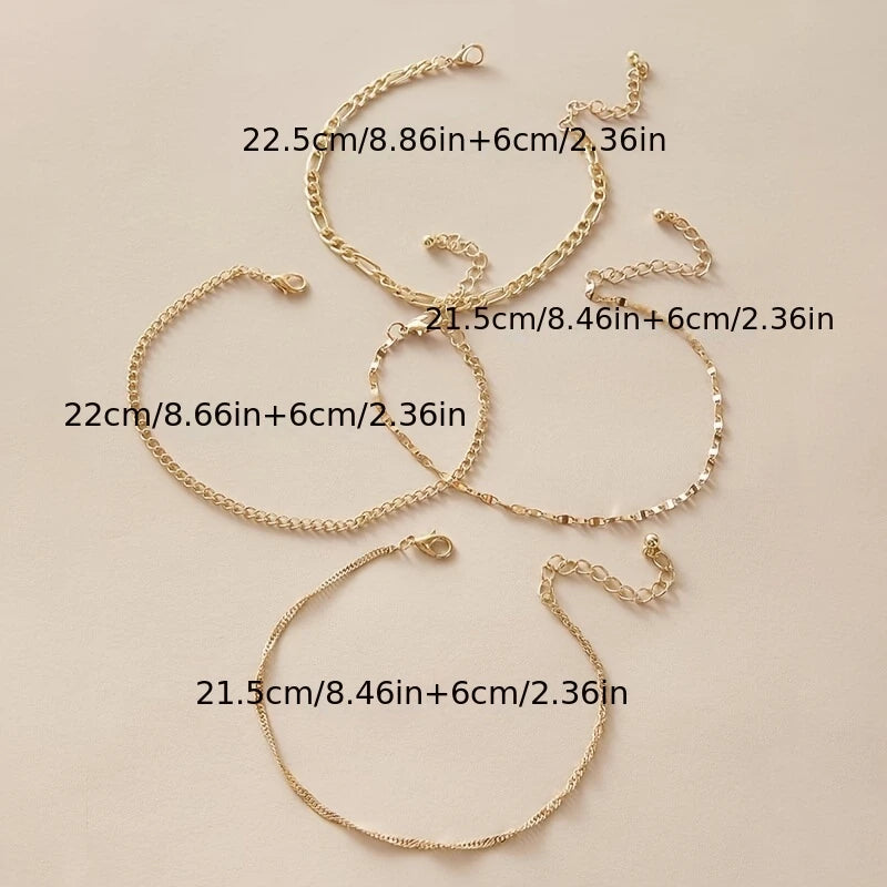 Set de 4 brățări elegante