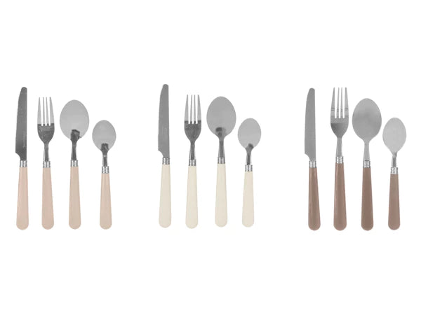 Set 4 tacâmuri, Kinvara, inox, argintiu