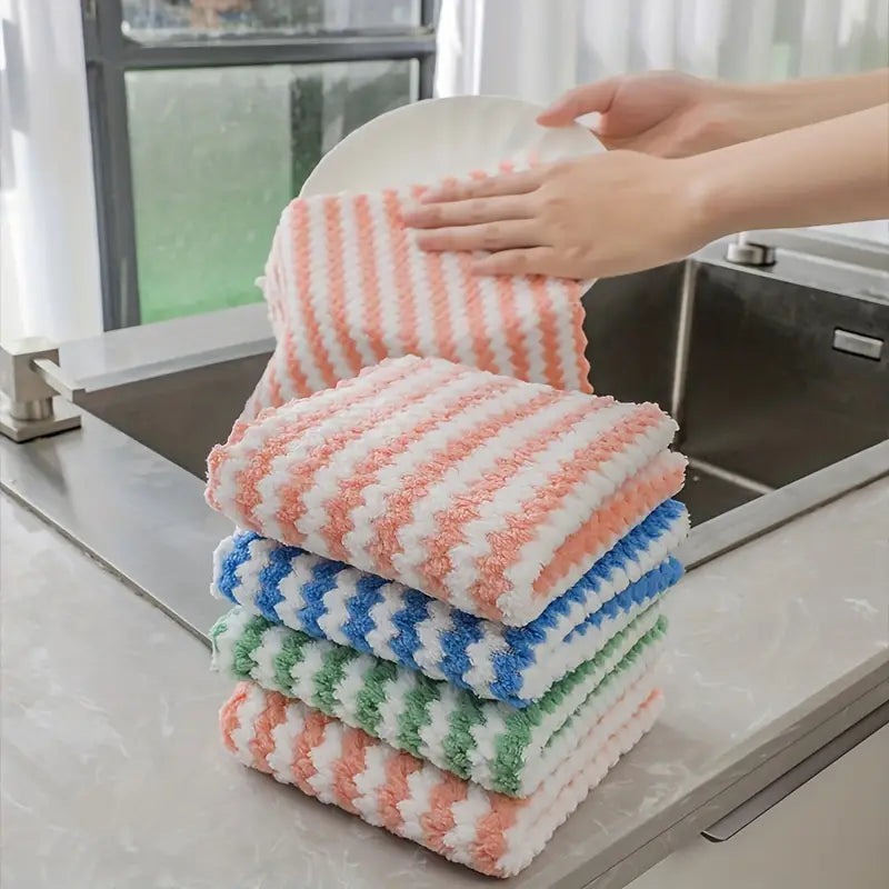 Set 5 bucăți prosoape multicolore din microfibră