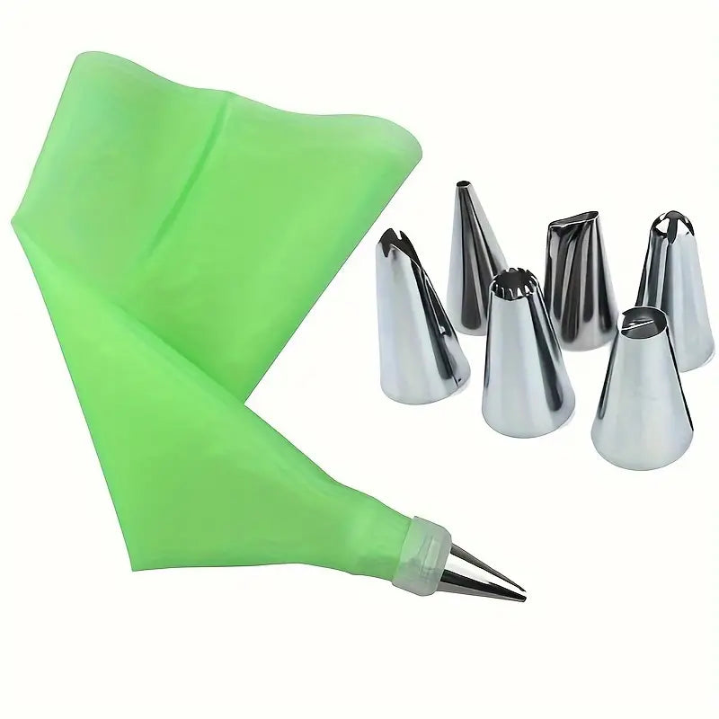 Set ustensile ornare prăjituri cu 6 duze incluse