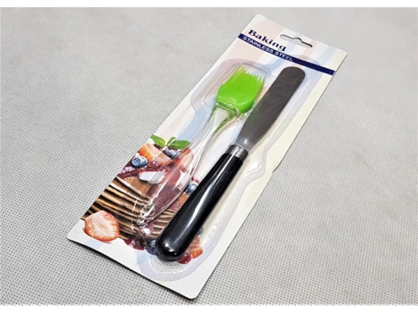 Set spatulă și pensulă de patiserie
