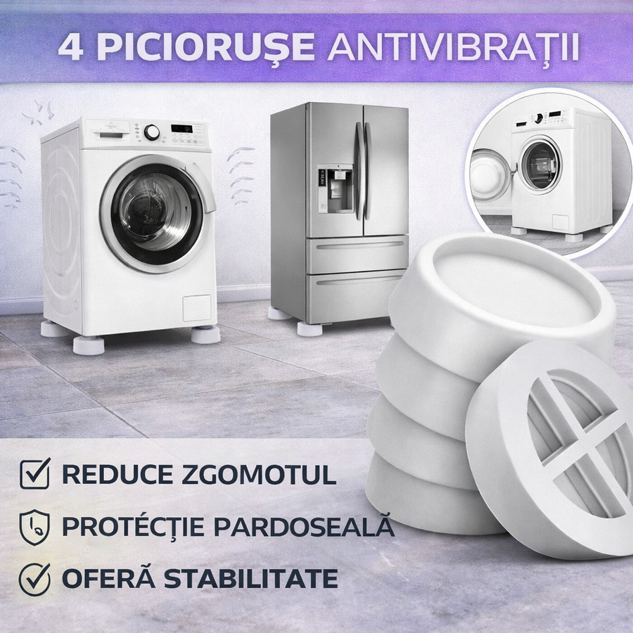 Set 4 picioare pentru mașina de spălat Ruhhy