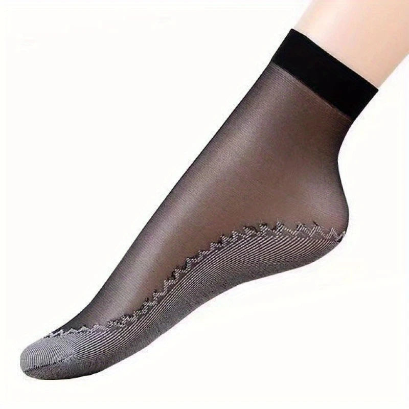 Șosete de damă din lycra, talpă întărită, 5 perechi