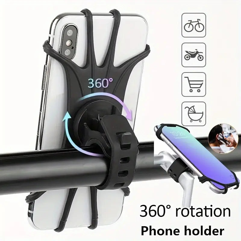 Suport pentru telefon cu prindere pe ghidon, 360°, universal