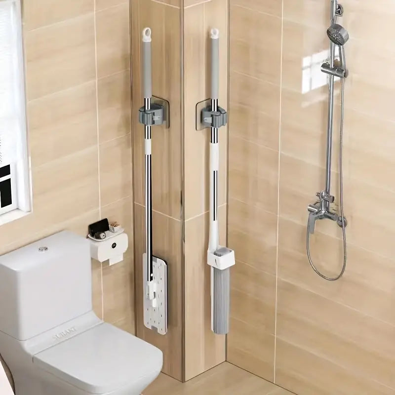 Set 2 bucăți suport de perete pentru mop și mătură