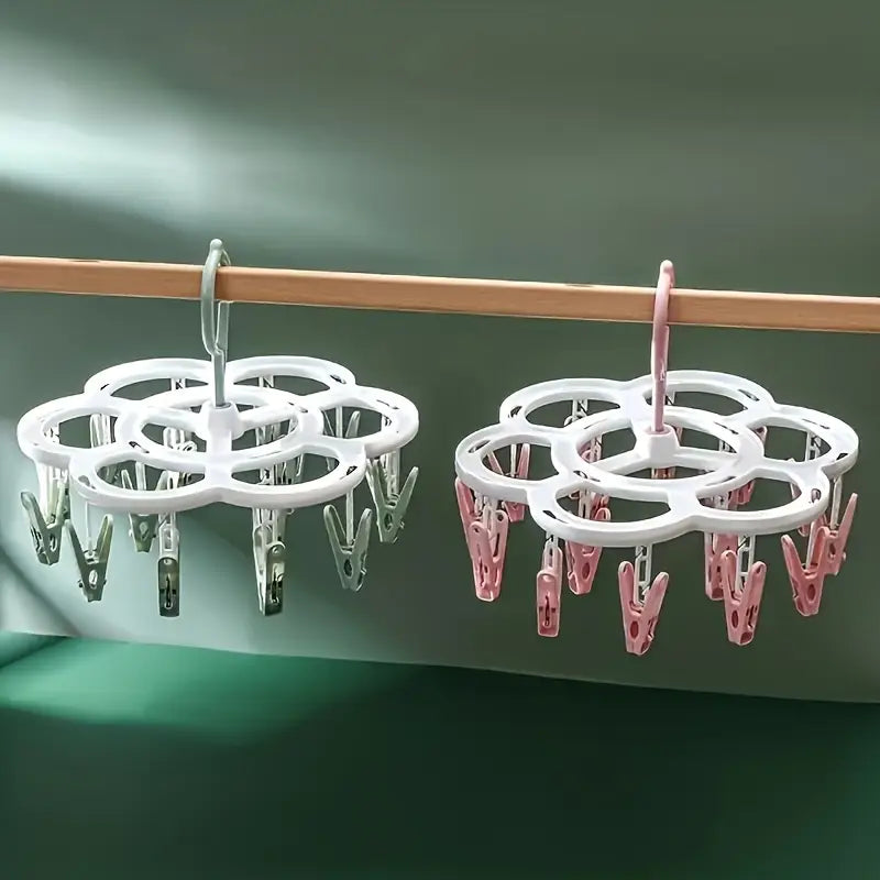 Uscător de rufe cu 16 cârlige, rotire 360 grade