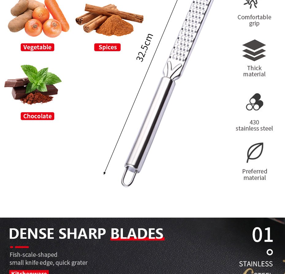 Răzătoare Craft din oțel inoxidabil - evonio™