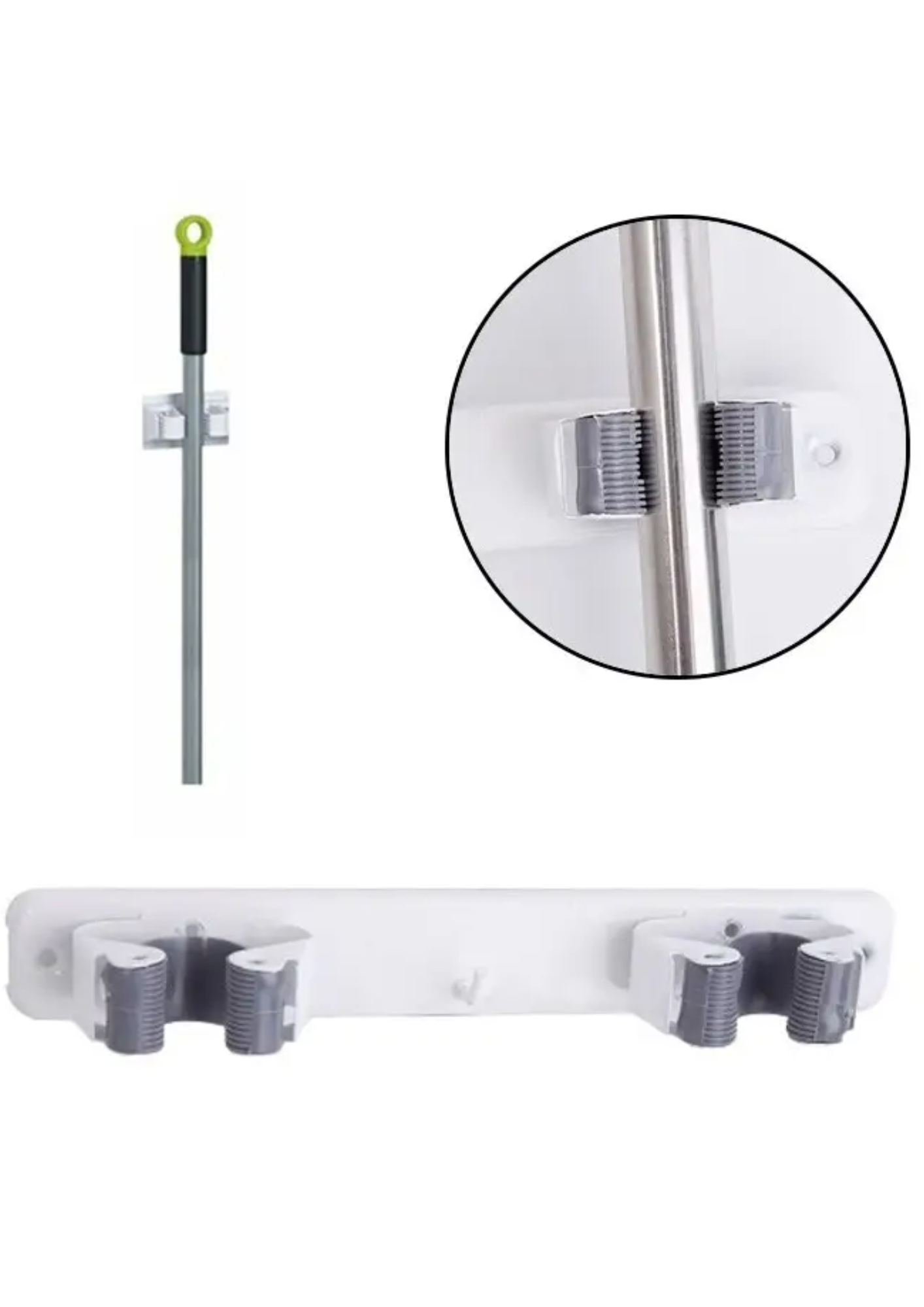 Suport de perete pentru mături din 2 cleme