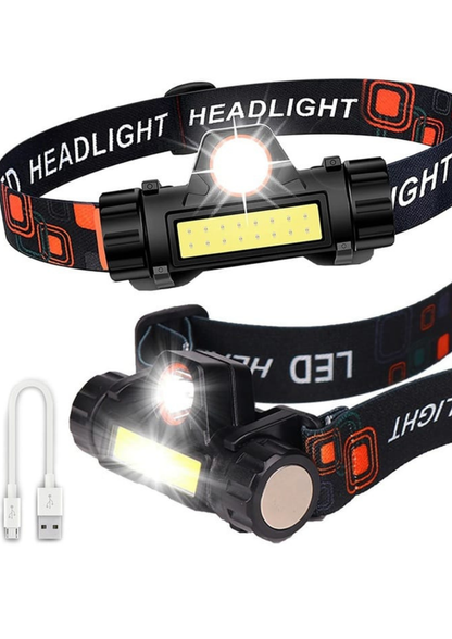 Lanternă frontală COB 4 în 1 cu magnet