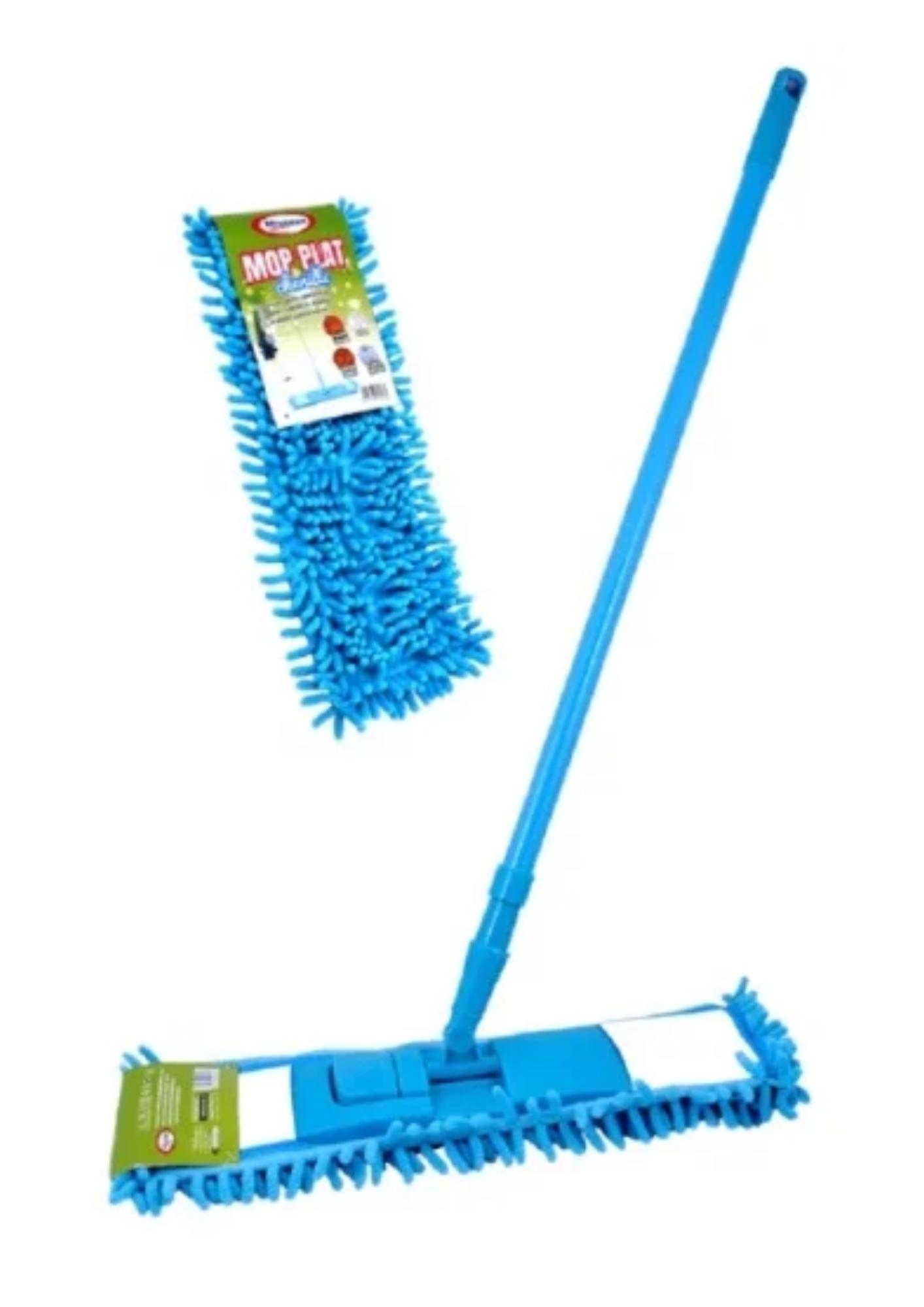 Mop plat din microfibră cu mâner telescopic