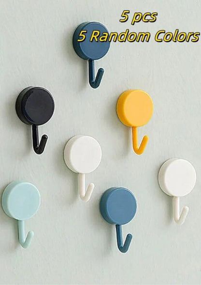 Set 5 cârlige adezive colorate