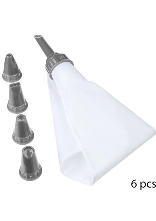 Poș pentru ornat, 1 pungă și 5 duze din plastic