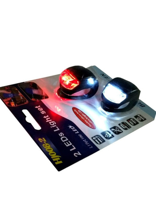 Set de lumini LED pentru bicicletă, 2 bucăți