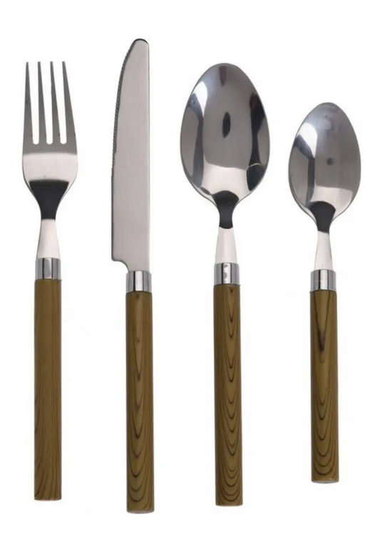 Set 4 tacâmuri, Kinvara, inox, argintiu