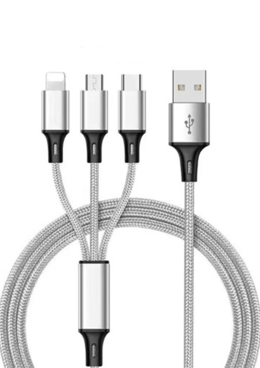 Cablu de încărcare USB 3 în 1, Micro usb, Type C