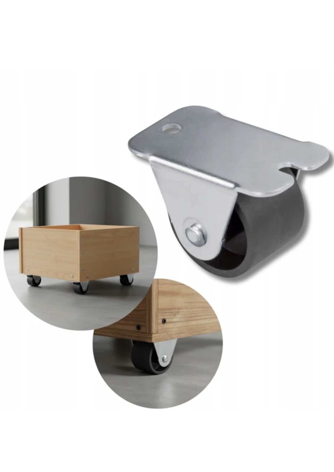 Set 4 rotițe pentru mobilier