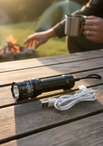 Lanternă reîncărcabilă USB, 3 moduri de iluminare